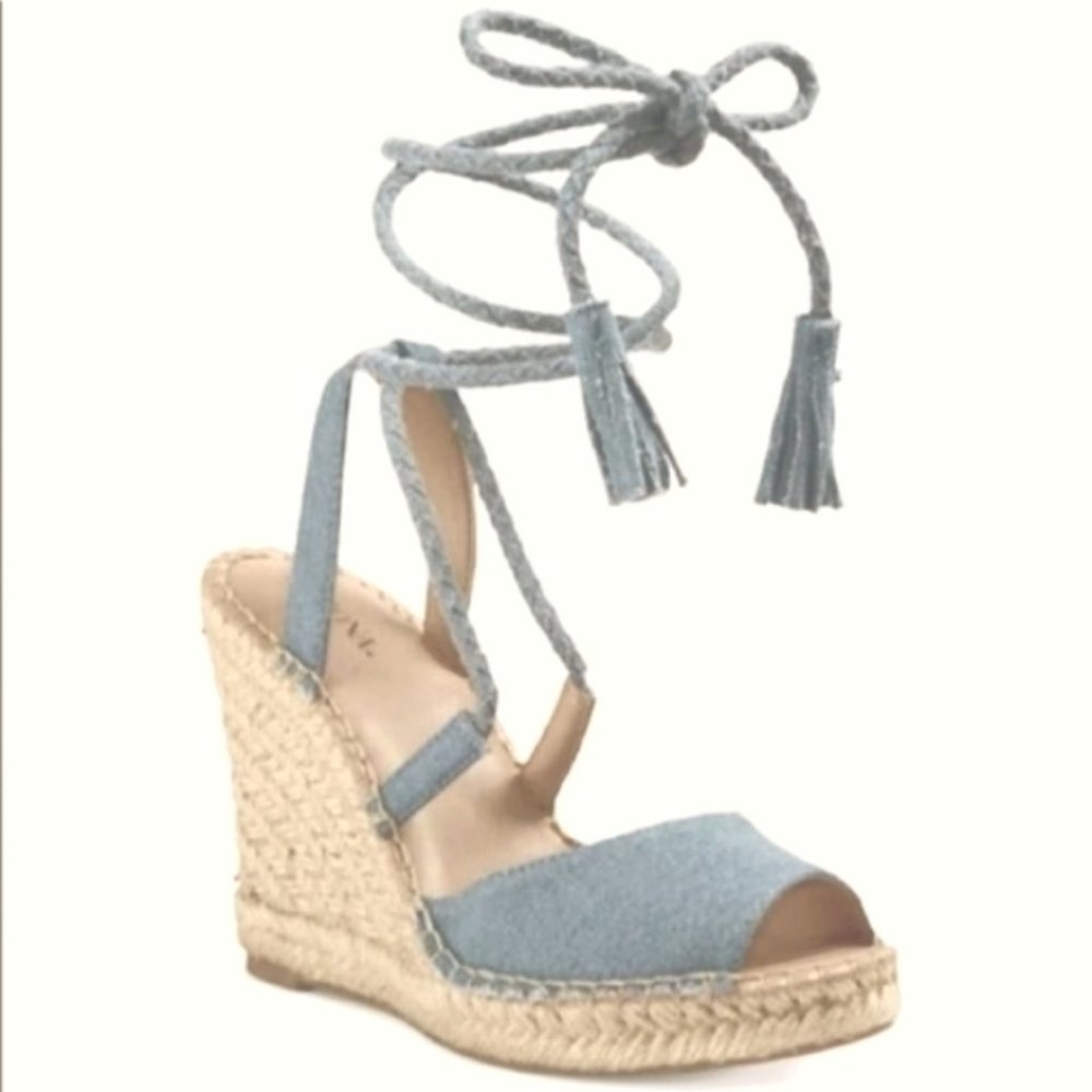 Target Merona Espadrilles Denim Wedges